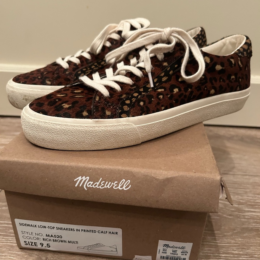 Madewell Brown Leopard Print Sneakers
